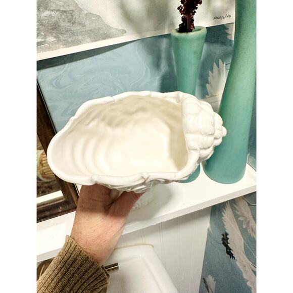 Vintage Inarco Ceramic Cherub God Vessel White Ornate Planter Vase Decor - Picture 5 of 7